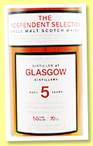 Glasgow 5 yo 2017/2023 (50%, The Independent Selection, butt) Glasgow 5 yo 2017/2023 (50%, The Independent Selection, butt)