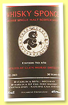 Glen Moray 30 yo 1992/2023 (49.7%, Whisky Sponge, 142 bottles) Glen Moray 30 yo 1992/2023 (49.7%, Whisky Sponge, 142 bottles)