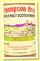 Highland Single Malt 12 yo 2011/2023 (55.1%, Thompson Bros., first fill barrel) Highland Single Malt 12 yo 2011/2023 (55.1%, Thompson Bros., first fill barrel)