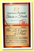 Jean-Luc Pasquet 'Le Cognac de Paul L. 57' (42.3%, OB, Grande Champagne, Trésors de Famille, 319 bottles, 2023) Jean-Luc Pasquet 'Le Cognac de Paul L. 57' (42.3%, OB, Grande Champagne, Trésors de Famille, 319 bottles, 2023)