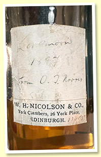 Longmorn 1897/1905 (58.4%, cask sample. Drawn 13/10/1905) Longmorn 1897/1905 (58.4%, cask sample. Drawn 13/10/1905)