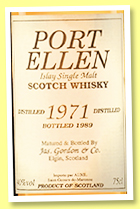 Port Ellen 1971/1989 (40%, Jas. Gordon & Co., Auxil Import France) Port Ellen 1971/1989 (40%, Jas. Gordon & Co., Auxil Import France)