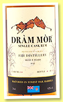 Secret Fiji 8 yo 2014/2023 (62%, Dràm Mor, Fiji, bourbon, cask #22, 271 bottles, 2023) Secret Fiji 8 yo 2014/2023 (62%, Dràm Mor, Fiji, bourbon, cask #22, 271 bottles, 2023)