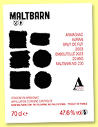 Aurian 20 yo 2003/2023 (47.6%, Maltbarn, armagnac, barrique #38) Aurian 20 yo 2003/2023 (47.6%, Maltbarn, armagnac, barrique #38)