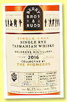 Belgrove 2016/2023 (61.1%, Berry Bros. & Rudd, The Pioneers, Tasmania, rye, pinot noir, cask #170216, 256 bottles) Belgrove 2016/2023 (61.1%, Berry Bros. & Rudd, The Pioneers, Tasmania, rye, pinot noir, cask #170216, 256 bottles)