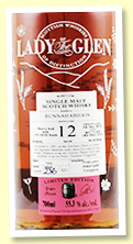 Bunnahabhain 12 yo 2010/2022 (55.3%, Lady Of The Glen, cask #554983, sherry butt with PX sherry finish, 320 bottles)
Bunnahabhain 12 yo 2010/2022 (55.3%, Lady Of The Glen, cask #554983, sherry butt with PX sherry finish, 320 bottles)