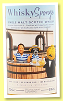 Craigellachie 20 yo 2003/2023 (53.4%, WhiskySponge for Kensington Wine Market, refill barrel, 186 bottles) Craigellachie 20 yo 2003/2023 (53.4%, WhiskySponge for Kensington Wine Market, refill barrel, 186 bottles)