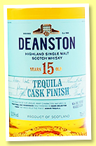 Deanston 15 yo 'Tequila Cask Finish' (52.5%, OB, 2023) Deanston 15 yo 'Tequila Cask Finish' (52.5%, OB, 2023)