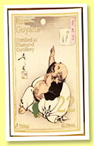 Diamond 22 yo 2001/2023 (45.2%, Precious Liquors, Guyana, 100 Aspects of The Moon Tsuki Hyakushi Series) Diamond 22 yo 2001/2023 (45.2%, Precious Liquors, Guyana, 100 Aspects of The Moon Tsuki Hyakushi Series)