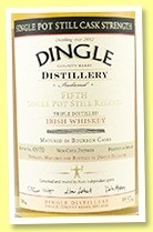 Dingle 'Single Pot Still Batch 5 Cask Strength' (59.5%, OB, single pot still, bourbon, 1000 bottles, 2022) Dingle 'Single Pot Still Batch 5 Cask Strength' (59.5%, OB, single pot still, bourbon, 1000 bottles, 2022)