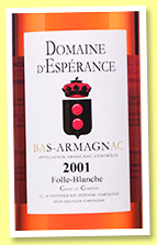 Domaine d'Espérance 2001/2022 (49%, OB, Bas-armagnac, folle blanche, cask #71) Domaine d'Espérance 2001/2022 (49%, OB, Bas-armagnac, folle blanche, cask #71)