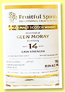 Glen Moray 14 yo 2007/2021 (55.6%, Fruitful Spirits, bourbon barrel, cask #6223, 192 bottles) Glen Moray 14 yo 2007/2021 (55.6%, Fruitful Spirits, bourbon barrel, cask #6223, 192 bottles)