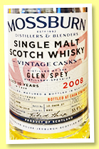 Glen Spey 10 yo 2008/2019 (55.9%, Mossburn, hogshead, batch #10.0408.27) Glen Spey 10 yo 2008/2019 (55.9%, Mossburn, hogshead, batch #10.0408.27)