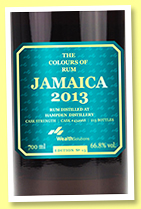 Hampden 10 yo 2013/2023 '<>H' (66.8%, Wealth Solutions, The Colours of Rum, Jamaica, cask #434968, 213 bottles) Hampden 10 yo 2013/2023 '<>H' (66.8%, Wealth Solutions, The Colours of Rum, Jamaica, cask #434968, 213 bottles)