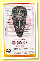 Hampden 9 yo 2014/2023 '<>H' (67.3%, Wu Dram Clan, Jamaican, bourbon barrel, 232 bottles) Hampden 9 yo 2014/2023 '<>H' (67.3%, Wu Dram Clan, Jamaican, bourbon barrel, 232 bottles)