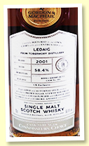 Ledaig 20 yo 2001/2022 (58.4%, Gordon & MacPhail 'Connoisseur's Choice', cask #285, refill sherry butt, 498 bottles)
Ledaig 20 yo 2001/2022 (58.4%, Gordon & MacPhail 'Connoisseur's Choice', cask #285, refill sherry butt, 498 bottles)