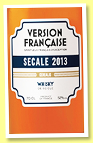 Secale 2013/2023 (52%, La Maison du Whisky, Version Française, France, Cerealis, rye, 547 bottles) Secale 2013/2023 (52%, La Maison du Whisky, Version Française, France, Cerealis, rye, 547 bottles)