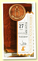 Tobermory 27 yo 1994/2021 (43.5%, The Single Cask, cask #5118, sherry butt, 258 bottles)
Tobermory 27 yo 1994/2021 (43.5%, The Single Cask, cask #5118, sherry butt, 258 bottles)