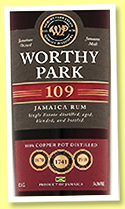 Worthy Park '109' (54.5%, OB, Jamaica, +/-2023) Worthy Park '109' (54.5%, OB, Jamaica, +/-2023)