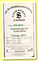 Ben Nevis 2014/2023 (46%, Signatory Vintage, Un-chillfiltered Collection, casks #277-278) Ben Nevis 2014/2023 (46%, Signatory Vintage, Un-chillfiltered Collection, casks #277-278)