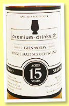 Glen Moray 15 yo 2007/2023 (55.6%, Premium-drinks, Switzerland, bourbon barrel, cask #1609, 199 bottles) Glen Moray 15 yo 2007/2023 (55.6%, Premium-drinks, Switzerland, bourbon barrel, cask #1609, 199 bottles)