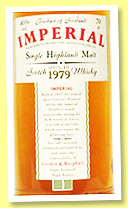 Imperial 1979 (40%, Gordon & MacPhail, Licensed bottling, 1995) Imperial 1979 (40%, Gordon & MacPhail, Licensed bottling, 1995)