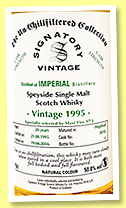 Imperial 20 yo 1995/2016 (50%, Signatory Vintage, Un-Chillfiltered Collection, Cask Strength, Maxi Vins Luxembourg, hogshead, cask #50192, 284 bottles) Imperial 20 yo 1995/2016 (50%, Signatory Vintage, Un-Chillfiltered Collection, Cask Strength, Maxi Vins Luxembourg, hogshead, cask #50192, 284 bottles)