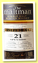 Imperial 21 yo 1995/2016 (48.9%, The Maltman, bourbon, cask #20155, 298 bottles) Imperial 21 yo 1995/2016 (48.9%, The Maltman, bourbon, cask #20155, 298 bottles)