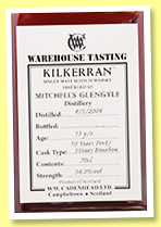Kilkerran 13 yo 2004/2017 (54%, Cadenhead, Warehouse tasting) Kilkerran 13 yo 2004/2017 (54%, Cadenhead, Warehouse tasting)