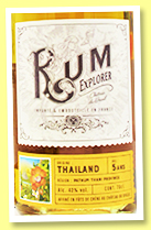 Thailand 5 yo (42%, Rum Explorer, Château du Breuil, +/-2022) Thailand 5 yo (42%, Rum Explorer, Château du Breuil, +/-2022)