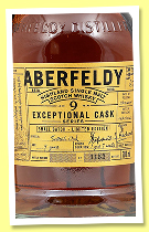 Aberfeldy 9 yo 2014/2023 (59.7%, OB, Exceptional Cask Series, bourbon and Scottish oak finish, casks #590005–590009, 1152 bottles) Aberfeldy 9 yo 2014/2023 (59.7%, OB, Exceptional Cask Series, bourbon and Scottish oak finish, casks #590005–590009, 1152 bottles)