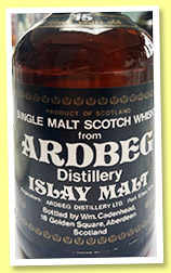 Ardbeg 15 yo (46%, Cadenhead, dumpy, 75cl, +/-1980) Ardbeg 15 yo (46%, Cadenhead, dumpy, 75cl, +/-1980)