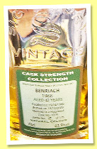 Benriach 42 yo 1966/2008 (43.9%, Signatory Vintage, Cask Strength Collection, hogshead, cask #1019, 175 bottles) Benriach 42 yo 1966/2008 (43.9%, Signatory Vintage, Cask Strength Collection, hogshead, cask #1019, 175 bottles)
