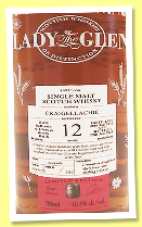 Craigellachie 12 yo 2013/2025 (60.5%, Lady of the Glen, refill oloroso butt + oloroso finish, cask #300805, 332 bottles) Craigellachie 12 yo 2013/2025 (60.5%, Lady of the Glen, refill oloroso butt + oloroso finish, cask #300805, 332 bottles)