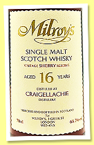 Craigellachie 16 yo 2008/2024 (66.7%, Milroy's Vintage Sherry Reserve, second-fill sherry butt, cask #80900934) Craigellachie 16 yo 2008/2024 (66.7%, Milroy's Vintage Sherry Reserve, second-fill sherry butt, cask #80900934)