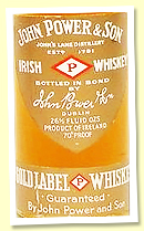John Power & Son 'Gold Label' (70 proof, OB, 1970s) John Power & Son 'Gold Label' (70 proof, OB, 1970s)