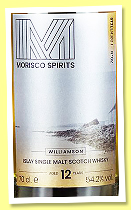 Williamson 12 yo 2010/2023 (54.2%, Morisco Spirits, refill sherry butt finish, 150 bottles) Williamson 12 yo 2010/2023 (54.2%, Morisco Spirits, refill sherry butt finish, 150 bottles)