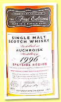 Auchroisk 25 yo 1996/2022 (48%, First Editions, Hunter Laing, PX sherry butt finish, USA) Auchroisk 25 yo 1996/2022 (48%, First Editions, Hunter Laing, PX sherry butt finish, USA)