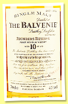 Balvenie 10 yo 'Founder's Reserve' (40%, OB, Germany, +/-2005) Balvenie 10 yo 'Founder's Reserve' (40%, OB, Germany, +/-2005)