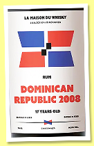 Dominican Republic 17 yo 2018/2025 (60.8%, La Maison du Whisky, Flag Series, Collection Itinéraires, Madeira cask, cask #DR08MD01, 225 bottles) Dominican Republic 17 yo 2018/2025 (60.8%, La Maison du Whisky, Flag Series, Collection Itinéraires, Madeira cask, cask #DR08MD01, 225 bottles)