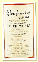 Glenfarclas-Glenlivet 15 yo (57%, OB, Pinerolo for Edward Giaccone, 75cl, early 1970s) Glenfarclas-Glenlivet 15 yo (57%, OB, Pinerolo for Edward Giaccone, 75cl, early 1970s)