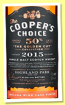 Highland Park 9 yo 2015/2025 (50%, The Cooper’s Choice, The Golden Cut Collection, Malaga finish, 342 bottles) Highland Park 9 yo 2015/2025 (50%, The Cooper’s Choice, The Golden Cut Collection, Malaga finish, 342 bottles)
