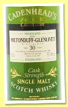 Miltonduff-Glenlivet 30 yo 1964/1994 (50.9%, Cadenhead, Authentic Collection) Miltonduff-Glenlivet 30 yo 1964/1994 (50.9%, Cadenhead, Authentic Collection)