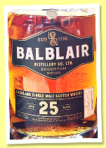 Balblair 25 yo (46%, OB, +/-2026) Balblair 25 yo (46%, OB, +/-2026)