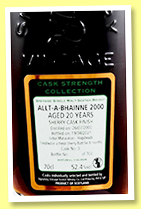 Allt-A-Bhainne 20 yo 2000/2021 (52.4%, Signatory Vintage, sherry finish, cask #6, 703 bottles) Allt-A-Bhainne 20 yo 2000/2021 (52.4%, Signatory Vintage, sherry finish, cask #6, 703 bottles)