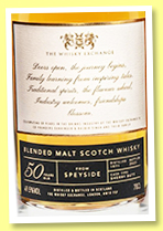 Blended Malt 50 yo 1971/2022 (49.5%, The Whisky Exchange, Celebrating 50 years, Speyside, refill sherry butt, 303 bottles) Blended Malt 50 yo 1971/2022 (49.5%, The Whisky Exchange, Celebrating 50 years, Speyside, refill sherry butt, 303 bottles)