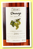 Darroze 18 yo 2004/2022 Domaine Duporté (47.5%, OB, Le Frêche, Bas-armagnac, Kirsch Import, 320 bottles) Darroze 18 yo 2004/2022 Domaine Duporté (47.5%, OB, Le Frêche, Bas-armagnac, Kirsch Import, 320 bottles)