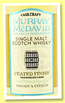 Glen Elgin 'Peated Finish' (44.5%, Murray McDavid, Craft Series, Batch #Peat01, 2022) Glen Elgin 'Peated Finish' (44.5%, Murray McDavid, Craft Series, Batch #Peat01, 2022)