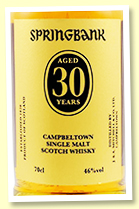 Springbank 30 yo (46%, OB, 2022, 85% bourbon, 15% sherry, 1400 bottles) Springbank 30 yo (46%, OB, 2022, 85% bourbon, 15% sherry, 1400 bottles)