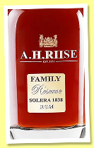A.H. Riise ‘Family Reserve Solera 1838’ (42%, OB, Virgin Islands, +/-2024) A.H. Riise ‘Family Reserve Solera 1838’ (42%, OB, Virgin Islands, +/-2024)